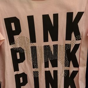 Pink , oversized bling dog t shirt, xsmall